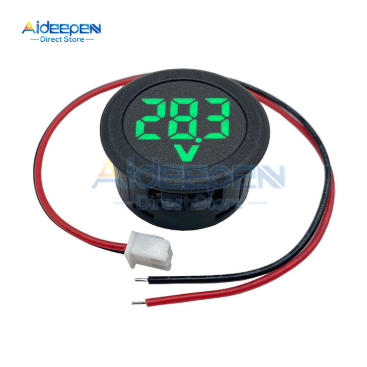 Dc4-100v Ac50-500v Led Digital Display Circular 2 Wire Voltmeter Dc Digital Voltmeter Display Reverse Connection Protection