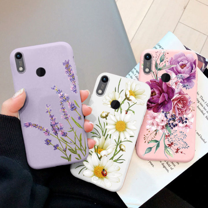 Vintage Flowers Leaves Plant Rose Phone Cases For Huawei Y9 Y7 Y6 Prime 2019 Honor 8A Fundas Silicone Protective Soft Back Cover