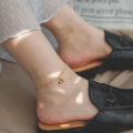 Gold Alloy Fashion Anklet for Women and Girls, 18+5cm Adjustable Foot Chain, Daily and Party Wear. 