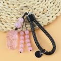 【Miga Plaza】SHIBEN Creative Classic Bag Pendant Car Key Chain Braided Rope DIY Making Natural Stone Luckly Pendant Pixiu Car Pendant Carved Jade Keychains Pendant Keychain. 