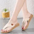 2024 New Flip-Flops Cow Split Leather Fashion Summer Outdoor Sandals Slippers. 