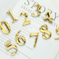 【Miga Plaza】dongxing 1pc Height 5cm Golden Home Sticker Address Door Label Gold Modern House Number. 