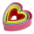 Heart Shape Cookies Cutter - 5 Pcs - Multi Color 5pcs/set Cookies Cutter Frame Fondant Biscuit Cake Mould DIY Star Chirstmas Tree Round Heart Flower Mold Cookie Maker. 