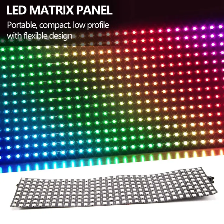 LED%20Matrix%20Panel,%20WS2812B%20RGB%20832%20Pixels%20Digital%20Flexible%20Dot%20Matrix%20Individually%20Addressable%20LED%20Display%20Screen%20-%20Image%206