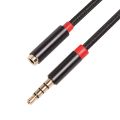 3.5mm Male to Female Extension Cable with Microphone for Headset (1M). 