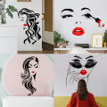 Face Beauty Wall Stikers Beauty Studio Room Decorative Sticker Makeup Wall Art Posters Mural Decoration Removable Salon. 