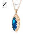 Zentora Necklace Earrings Set Elegant Women Faux Gem Drop Necklace Earrings Jewelry Set. 