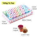 26 Pcs Alphabets Letters Round Stamp Seal Children Gifts Toys Self Inking Scrapbooking Plate Ink Pads Stamper. 