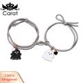 Carat Love Heart Magnet Suction Bracelet Ghost Pendant Couple Bracelet Halloween Jewelry Gift for Men Women. 