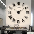 Roman Numeral Wall Clocks 3d Diy Mirror Wall Clock Sticker Quartz Clocks Watch Home Decoration Reloj De Pared. 