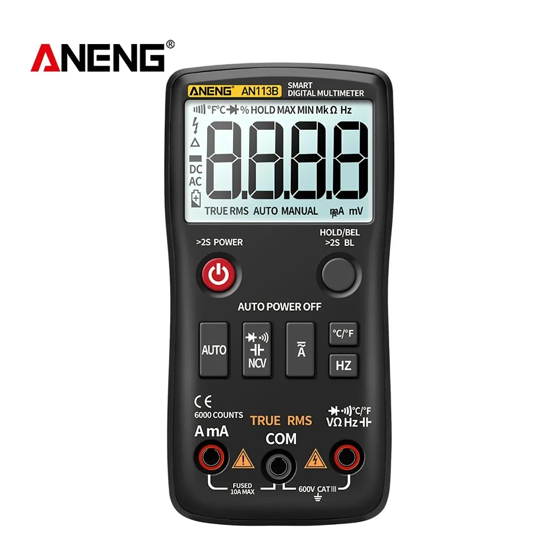 ANENG Newest Aneng An113B 6000 Counts Full Intelligent Automatic Range ...