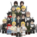 Compatible with LEGO Attack on Titan Eren Ymir Arnie Mikasa Pika Minifigures Building Blocks Toys WM6204. 