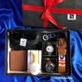 Men's Gift Box For Birthday Anniversary Thanksgiving Valentines - Brown 7in1. 