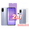 Samsung Galaxy A07 4G Anti-Spy Tempered Glass Screen Protector For Samsung A17 A16 A06 Skin Carbon back film. 