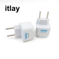 Universal US/UK/AU/itlay EU Plug Adapter USA To Euro Europe AC Power Wall Charger Adapter Converter Travel 2 Round Pin Socket.