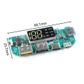 LED Dual USB 5V 2.4A Mobile Power Bank Module - /Type-C, 18650 Charging, Lithium Charger Board with Circuit Protect. 