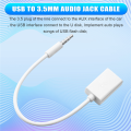 3.5mm Male AUX Audio Plug Jack To USB 2.0 Female Converter Cable. 