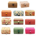 Creative Bamboo Wooden Curtain Storage Box Vintage Simple Ring Earrings Jewelry Storage Case Organizer Utility Box Accessories. 