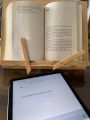 Wooden Bookrest Portable Book Holder Adjustable Recipe Tablet Stand for Kid Adult Home Office Reading. 