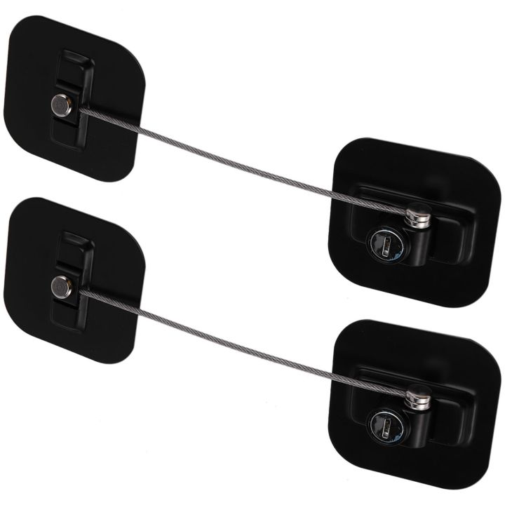 EITGZWAS 2X Refrigerator Strong Adhesive Lock for Cabinet File Drawer Window Child Safety with Keys