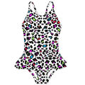 Girls Cotton Fish Scale Swimsuit Summer One-piece Suspender Swimwear For 4-9 Years Old Girls Cotton. 