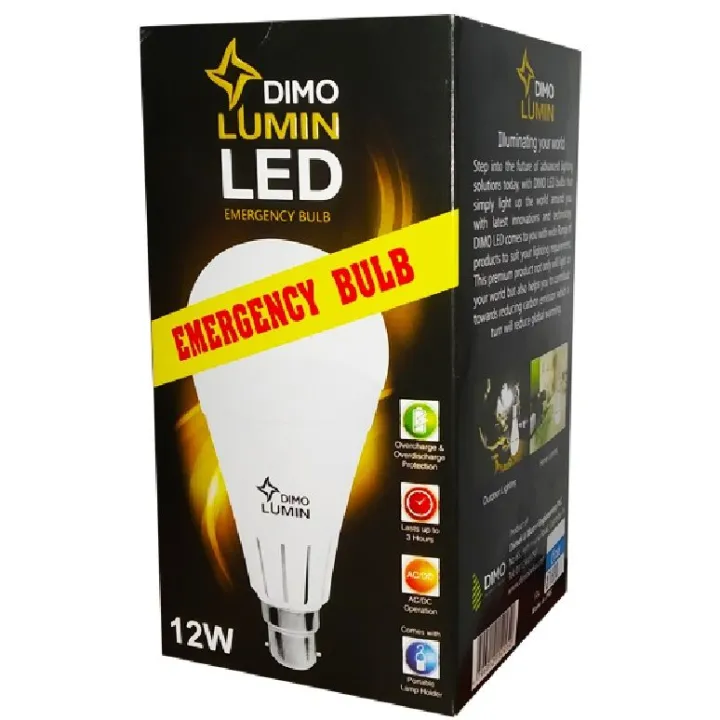 Dimo Lumin Emergency Bulb 12W Day Light – Pin Type | Daraz.lk