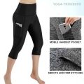 【HOT】 2022 Yoga Pants Women Calf-Length Pants Capri Pant Sport Leggings Women Fitness Yoga Gym High Waist Leggins Black Dropshipping. 