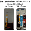 AAA+ Original For OPPO Realme C31 C35 LCD RMX3501 RMX3511 Display Screen Touch Panel Digitizer with Frame For Realme C31 C35 LCD. 