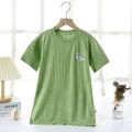 Yfashion Girls Cotton Nightdress Summer Short Sleeves Air-conditioning Casual Pullover Nightgown For 2-8 Years Old Kids. 