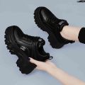 Dad 10cm Women's Casual Small Shoes for Platform Height Increasing Shoes Sports Black 2024‐ New Spring and Autumn ·. 