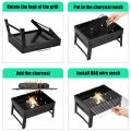 Barbecue Charcoal Grill Folding Lightweight Desktop BBQ Barbecue Grill for Camping Garden Outdoor Travel Summer Picnic Cooking Traveling Home Use Barbecue Tandoori Chicken Griller Carbon Steel. 