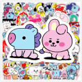 50Pcs/Set ❉ BTS BT21 Series 04 Stickers ❉ DIY Mixed Waterproof Fashion Doodle Decals Stickers. 