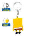Cute Funny 3D SpongeBob SquarePants Figure Pocket Pendant Keychain Key tag for Adults, Kids & Children Backpacks School Bags Car key & Mobile Phone. 