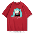 Anime cartoon Hatsune Miku T-shirt second printed cotton loose half sleeve men and women short-sleeved T-shirt casualtops. 