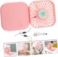 Rechargeble USB Fan Portable Fan Rechargeable Personal Fan Handheld Mini Fan for Desk Mini Battery Fan Portable Fan Hanging Neck Fan PINK. 