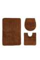 3 Piece Bathroom Rug/Mat Set in Many Colours. 