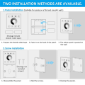 RF Wireless Wall- Mounted Touch Panel Dimmer Control Single Color LED Strip Lighting for DC5-24V 30A. 