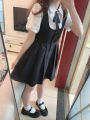 Sweet College Style Top Strap Dress Summer New Korean Style Cute and Gentle Wear Two-Piece Suit. 