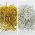 20-200pcs/Lot 25 30mm Flat Head Pins Gold/Silver color/Rhodium Headpins For Jewelry Findings Making DIY Supplies. 