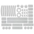 Reflective Strips Stickers Waterproof Bike Reflector Stripe White. 