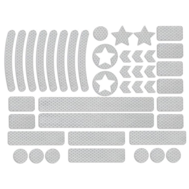 Reflective Strips Stickers Waterproof Bike Reflector Stripe White