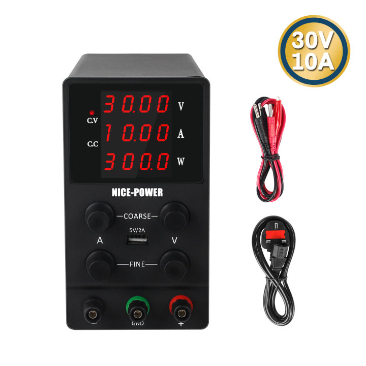 30V 10A Lab Verstelbare DC Voeding Met 4-cijferig LED