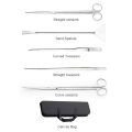 5 Pcs Fishtank Stainless Steel Aquascaping Tools Aquarium Tools Kit Landscaping Cleaning Tool Tweezers Shears Spatula aquarium accessories(with a canvas bag). 