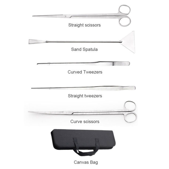 5%20Pcs%20Fishtank%20Stainless%20Steel%20Aquascaping%20Tools%20Aquarium%20Tools%20Kit%20Landscaping%20Cleaning%20Tool%20Tweezers%20Shears%20Spatula%20aquarium%20accessories(with%20a%20canvas%20bag)%20-%20Image%203