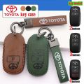 Toyota Veloz Yaris Raize Avanza Vios car key case genuine leather key cover Toyota keychain. 