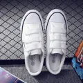 【ALLGOOD】Magic Stick Canvas Shoes Men's Velcro Fastener Student Korean Style Low Ankle Versatile Casual Shoes Couple Sneakers Lazy Shoes Men's Fashion. 