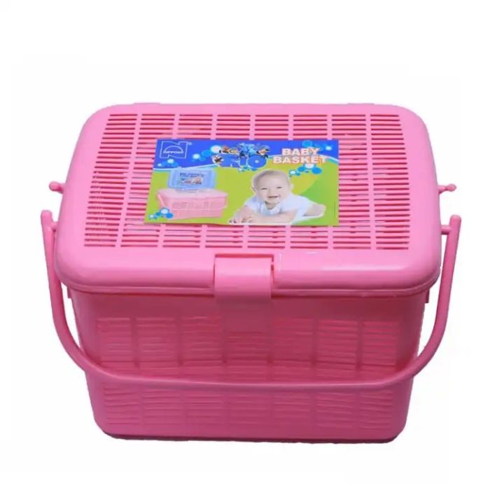 PINK - Nippon Rio Baby Basket | Hospital Bag Item | Baby Storage Container
