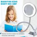 Desk Table Top 8X Magnifying Glass Beauty Nail Salon Tattoo Magnifier Lamp Light. 
