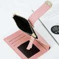Card holder Ladies purse Compact PU leather Coin pocket Small wallet Folding design Short size Money holder for Daily use Travel accessory Shopping companion Gift for women. 