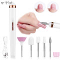 Monja Nail Art Drill Machine White and Lightpink 2W， Rosegold-5W，USB Electric Acrylic False Nails Tips Grinder Cuticle Softener Sanding Grit Polishing Sander Bits Set Manicure Pedicure Care Portable Tools Devices. 